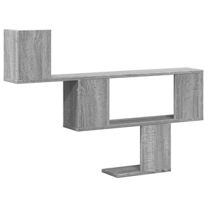 vidaXL Wall Shelf Grey Sonoma 100x15x70 cm Engineered Wood