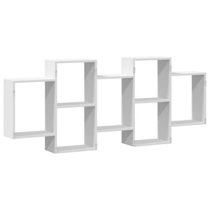 vidaXL Wall Shelf White 159x18x65 cm Engineered Wood