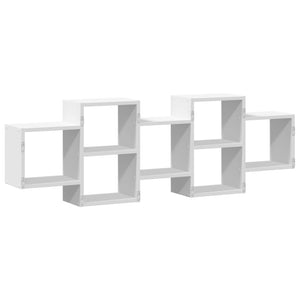 vidaXL Wall Shelf White 129x18x42 cm Engineered Wood