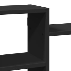 vidaXL Wall Shelf Black 129x18x42 cm Engineered Wood