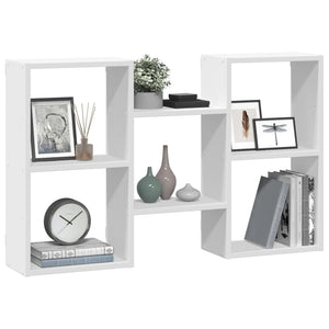 vidaXL Wall Shelf White 96x18x60 cm Engineered Wood