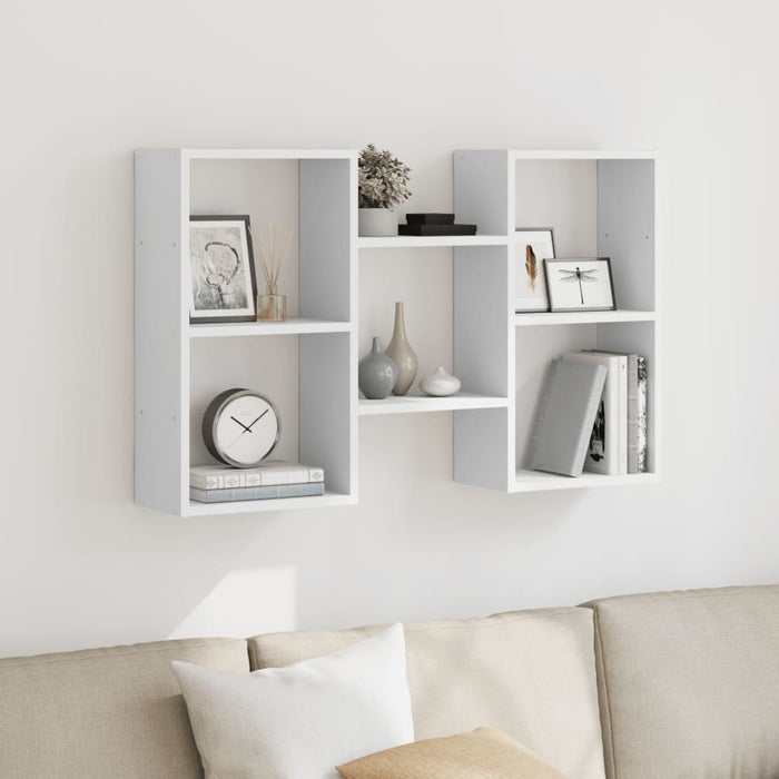 vidaXL Wall Shelf White 96x18x60 cm Engineered Wood