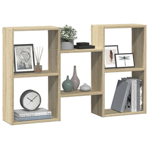 vidaXL Wall Shelf Sonoma Oak 96x18x60 cm Engineered Wood