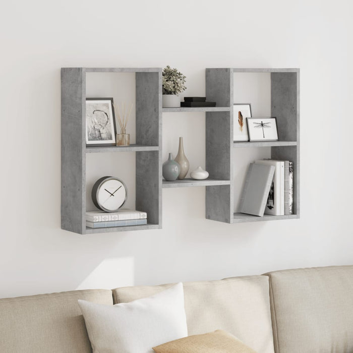 vidaXL Wall Shelf Concrete Grey 96x18x60 cm Engineered Wood