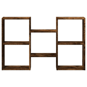 vidaXL Wall Shelf Smoked Oak 96x18x60 cm Engineered Wood