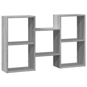 vidaXL Wall Shelf Grey Sonoma 96x18x60 cm Engineered Wood