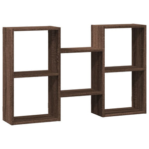 vidaXL Wall Shelf Brown Oak 96x18x60 cm Engineered Wood