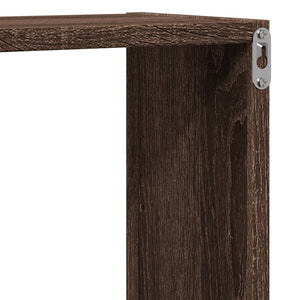 vidaXL Wall Shelf Brown Oak 96x18x60 cm Engineered Wood