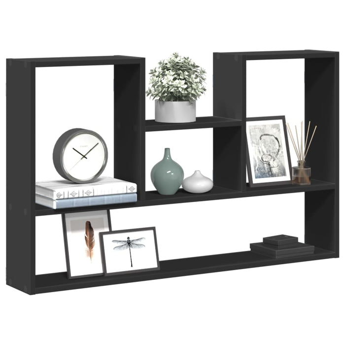 vidaXL Wall Shelf Black 99x15x60 cm Engineered Wood