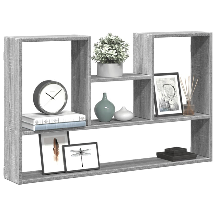 vidaXL Wall Shelf Grey Sonoma 99x15x60 cm Engineered Wood