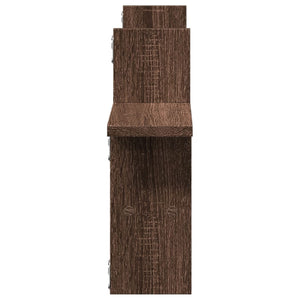 vidaXL Wall Shelves 2 pcs Brown Oak 38x12x38 cm Engineered Wood