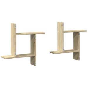 vidaXL Wall Shelves 2 pcs Sonoma Oak 50x12x50 cm Engineered Wood