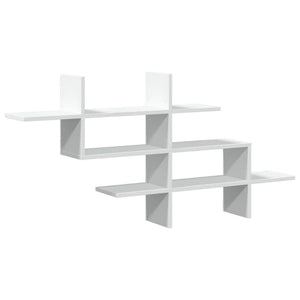 vidaXL Wall Shelf White 124.5x18x60.5 cm Engineered Wood