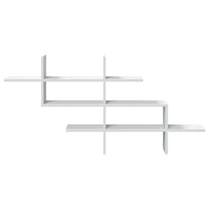 vidaXL Wall Shelf White 124.5x18x60.5 cm Engineered Wood