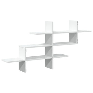 vidaXL Wall Shelf White 124.5x18x60.5 cm Engineered Wood