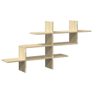 vidaXL Wall Shelf Sonoma Oak 124.5x18x60.5 cm Engineered Wood