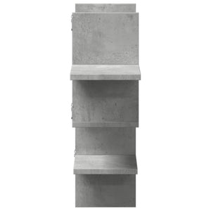 vidaXL Wall Shelf Concrete Grey 124.5x18x60.5 cm Engineered Wood