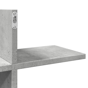 vidaXL Wall Shelf Concrete Grey 124.5x18x60.5 cm Engineered Wood