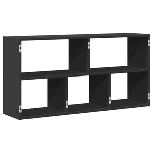 vidaXL Wall Shelf Black 100x25x50 cm Engineered Wood