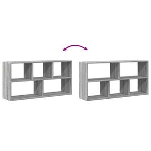 vidaXL Wall Shelf Grey Sonoma 100x25x50 cm Engineered Wood