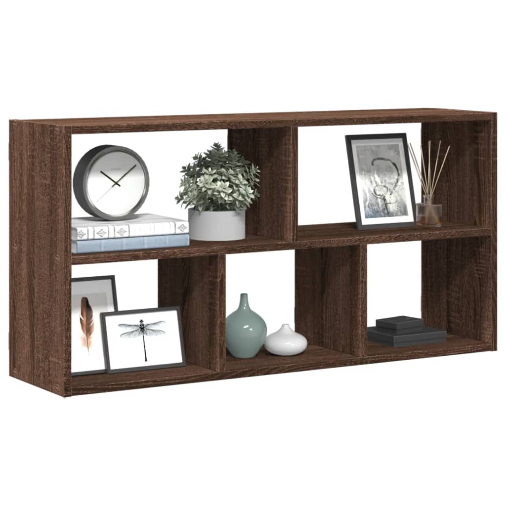 vidaXL Wall Shelf Brown Oak 100x25x50 cm Engineered Wood