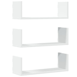 vidaXL Wall Shelves 3 pcs White 58x18x18 cm Engineered Wood