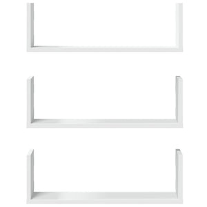 vidaXL Wall Shelves 3 pcs White 58x18x18 cm Engineered Wood