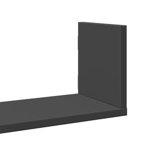 vidaXL Wall Shelves 3 pcs Black 58x18x18 cm Engineered Wood