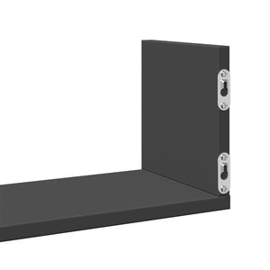 vidaXL Wall Shelves 3 pcs Black 58x18x18 cm Engineered Wood