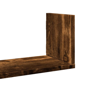 vidaXL Wall Shelves 3 pcs Smoked Oak 58x18x18 cm Engineered Wood