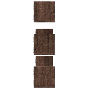 vidaXL Wall Shelves 3 pcs Brown Oak 80x18x18 cm Engineered Wood