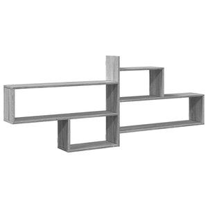 vidaXL Wall Shelf Grey Sonoma 167.5x18x68 cm Engineered Wood