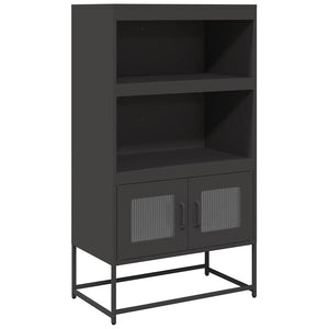 vidaXL Highboard Black 68x39x123 cm Steel