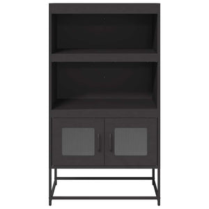 vidaXL Highboard Black 68x39x123 cm Steel