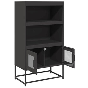 vidaXL Highboard Black 68x39x123 cm Steel