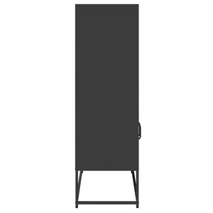 vidaXL Highboard Black 68x39x123 cm Steel