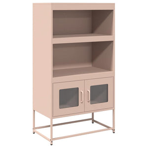 vidaXL Highboard Pink 68x39x123 cm Steel