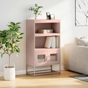 vidaXL Highboard Pink 68x39x123 cm Steel