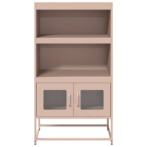 vidaXL Highboard Pink 68x39x123 cm Steel