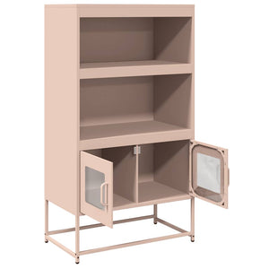 vidaXL Highboard Pink 68x39x123 cm Steel