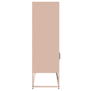 vidaXL Highboard Pink 68x39x123 cm Steel