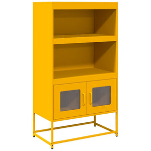 vidaXL Highboard Mustard Yellow 68x39x123 cm Steel