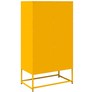 vidaXL Highboard Mustard Yellow 68x39x123 cm Steel