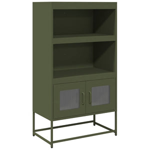 vidaXL Highboard Olive Green 68x39x123 cm Steel