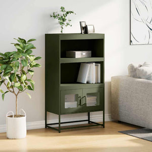 vidaXL Highboard Olive Green 68x39x123 cm Steel