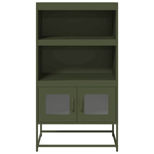 vidaXL Highboard Olive Green 68x39x123 cm Steel