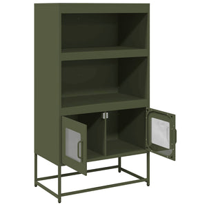 vidaXL Highboard Olive Green 68x39x123 cm Steel