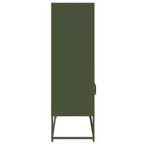 vidaXL Highboard Olive Green 68x39x123 cm Steel