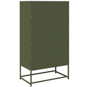 vidaXL Highboard Olive Green 68x39x123 cm Steel