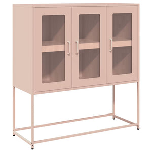 vidaXL Sideboard Pink 100.5x39x107 cm Cold-rolled Steel